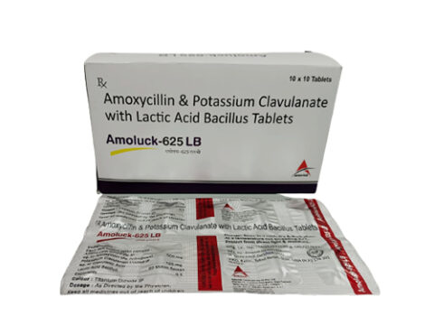 Amoxicillin 500 mg + Clavulanic Acid 125mg with lactic acid bacillus
